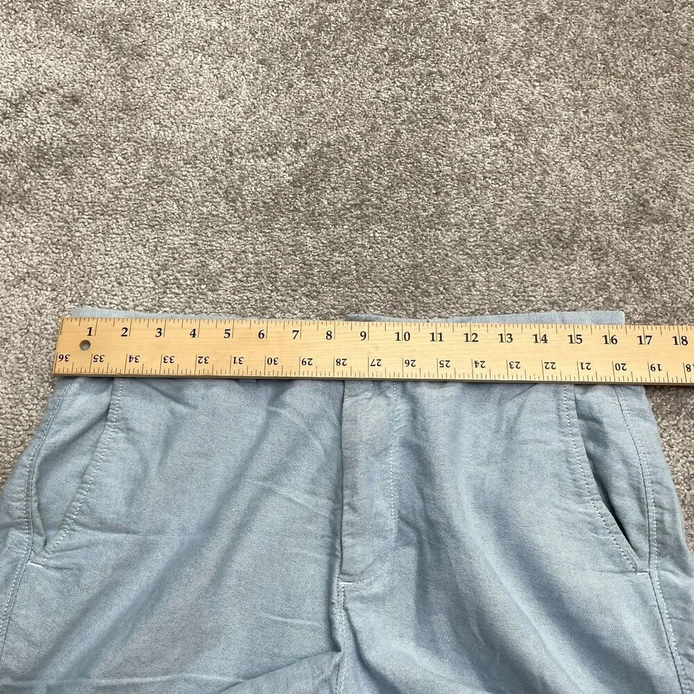 J.Crew Club Chino Shorts Mens Size 31 Blue Cotton Flat Front 11 Inch Casual